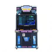 GAMEON Fighter King Arcade Machine - Dual Player Fighting Game Cabinet with Joystick Controls, HD Display & Coin Operation for Commercial Entertainment - Black