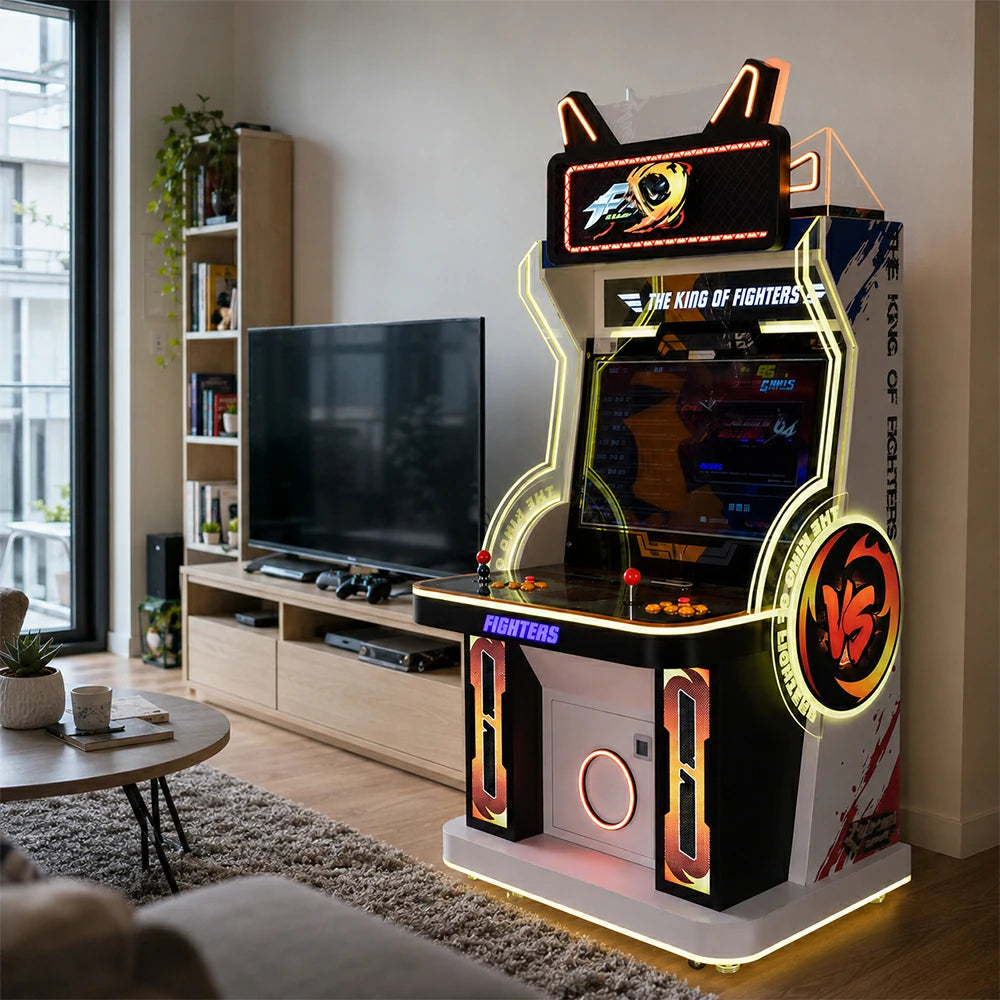 GAMEON King of Fighters Arcade Machine - Dual Player Fighting Game Cabinet with Joystick Controls, HD Display & Coin Operation for Entertainment Venues - Black