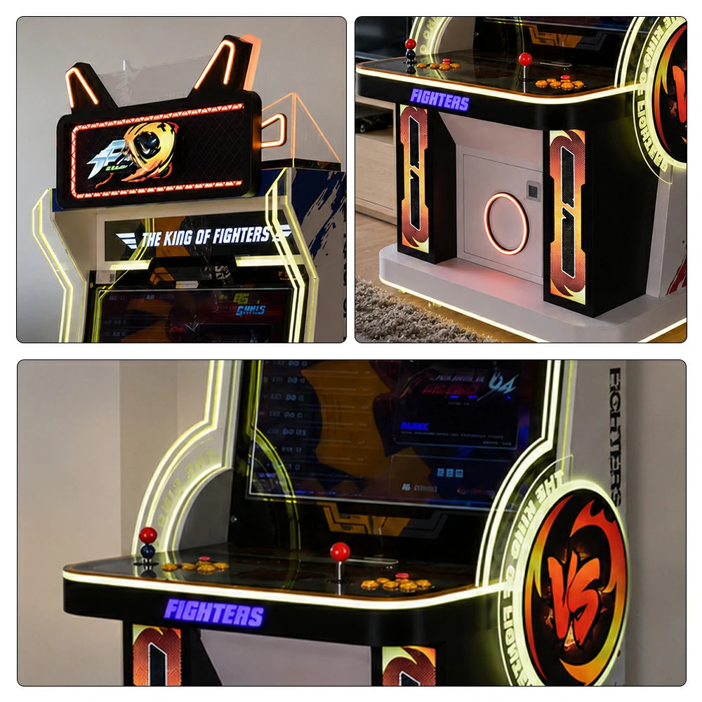 GAMEON King of Fighters Arcade Machine - Dual Player Fighting Game Cabinet with Joystick Controls, HD Display & Coin Operation for Entertainment Venues - Black