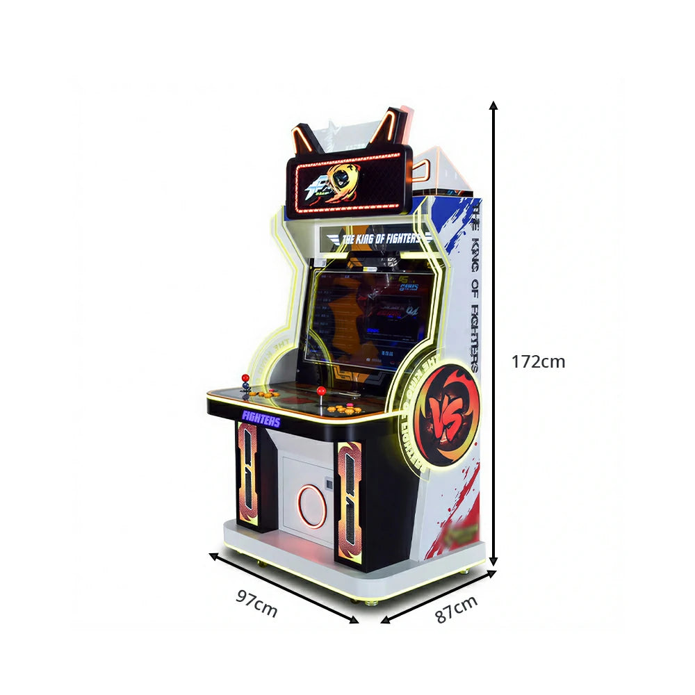 GAMEON King of Fighters Arcade Machine - Dual Player Fighting Game Cabinet with Joystick Controls, HD Display & Coin Operation for Entertainment Venues - Black