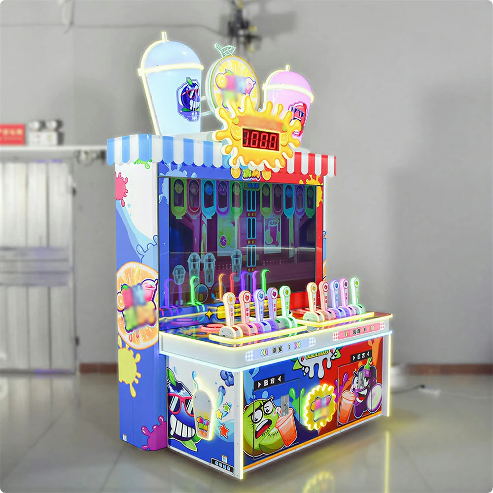 GAMEON Juice Party Arcade Machine - Multi Player Ticket Game with LED Lights, Interactive Controls & Reward System for Family Entertainment Venues - Colourful