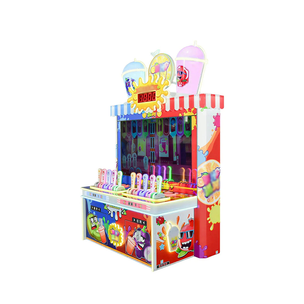GAMEON Juice Party Arcade Machine - Multi Player Ticket Game with LED Lights, Interactive Controls & Reward System for Family Entertainment Venues - Colourful