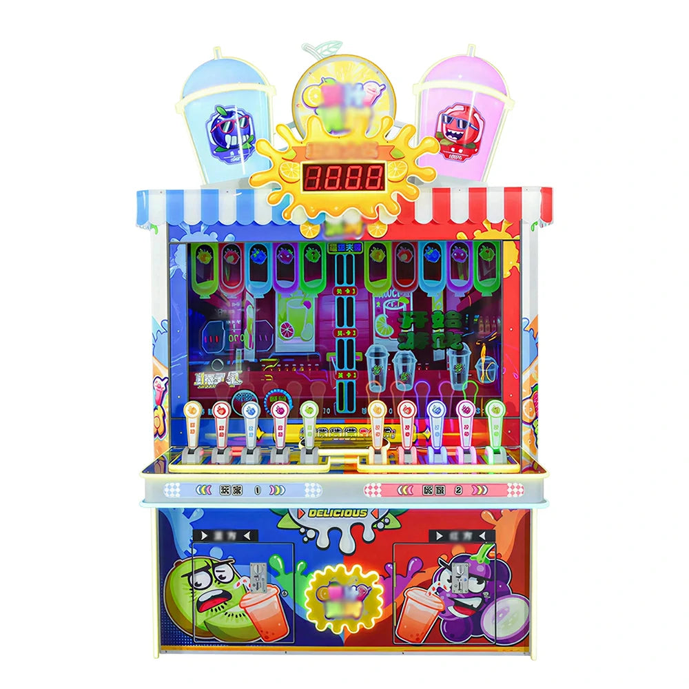 GAMEON Juice Party Arcade Machine - Multi Player Ticket Game with LED Lights, Interactive Controls & Reward System for Family Entertainment Venues - Colourful