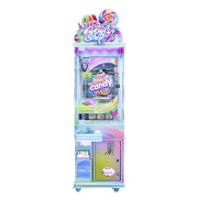 GAMEON Candy Store Prize Machine - Commercial Candy Arcade Game with Glass Display, LED Lights & Coin Operation for Kids Entertainment Venues - White