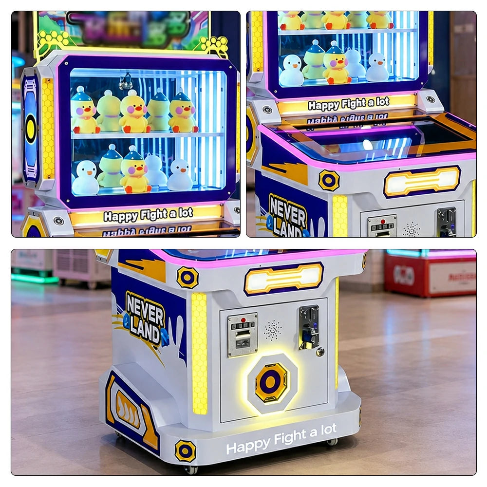 GAMEON Happy Puzzle Arcade Machine - Coin Operated Kids Game with Interactive Touchscreen, Prize Display & Ticket Reward System for Entertainment Venues - White
