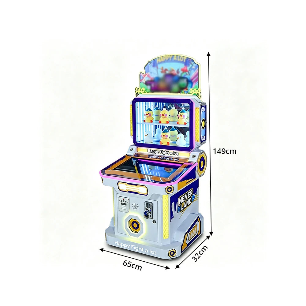 GAMEON Happy Puzzle Arcade Machine - Coin Operated Kids Game with Interactive Touchscreen, Prize Display & Ticket Reward System for Entertainment Venues - White