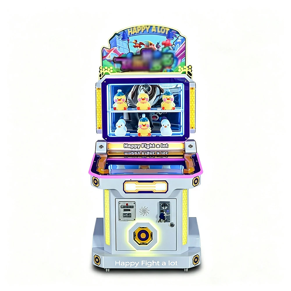 GAMEON Happy Puzzle Arcade Machine - Coin Operated Kids Game with Interactive Touchscreen, Prize Display & Ticket Reward System for Entertainment Venues - White