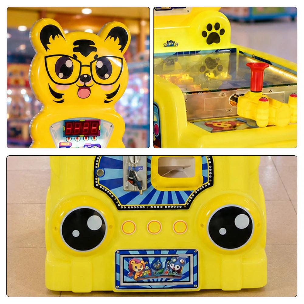 GAMEON Marble Shooting Arcade Machine - Coin Operated Kids Game with Target Shooting Challenge, Score Display & Reward System for Entertainment Venues - Yellow