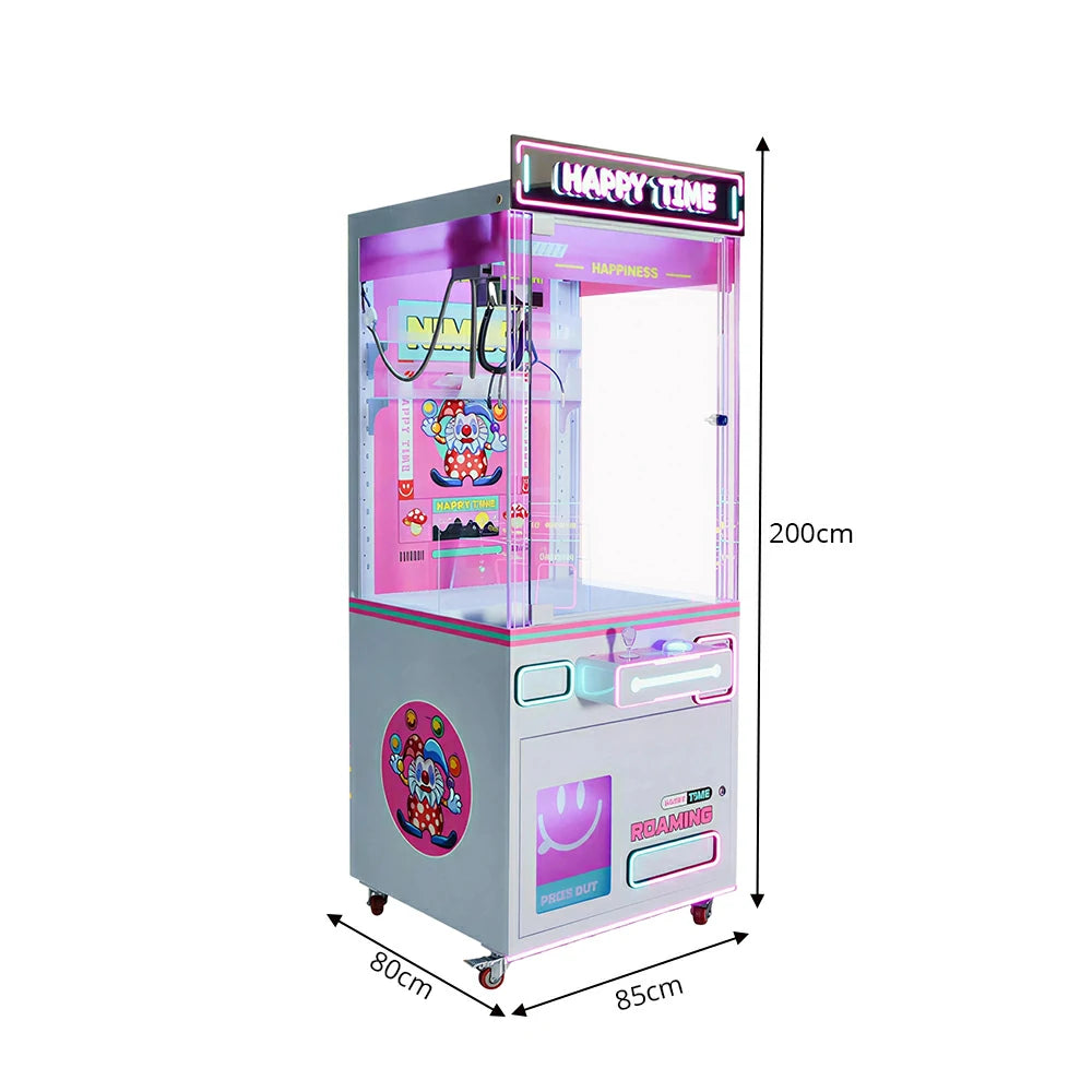 GAMEON Claw Machine - Coin Operated Arcade Prize Game with Joystick Control, Transparent Display & Gift Grabber System for Kids Entertainment Venues - Pink