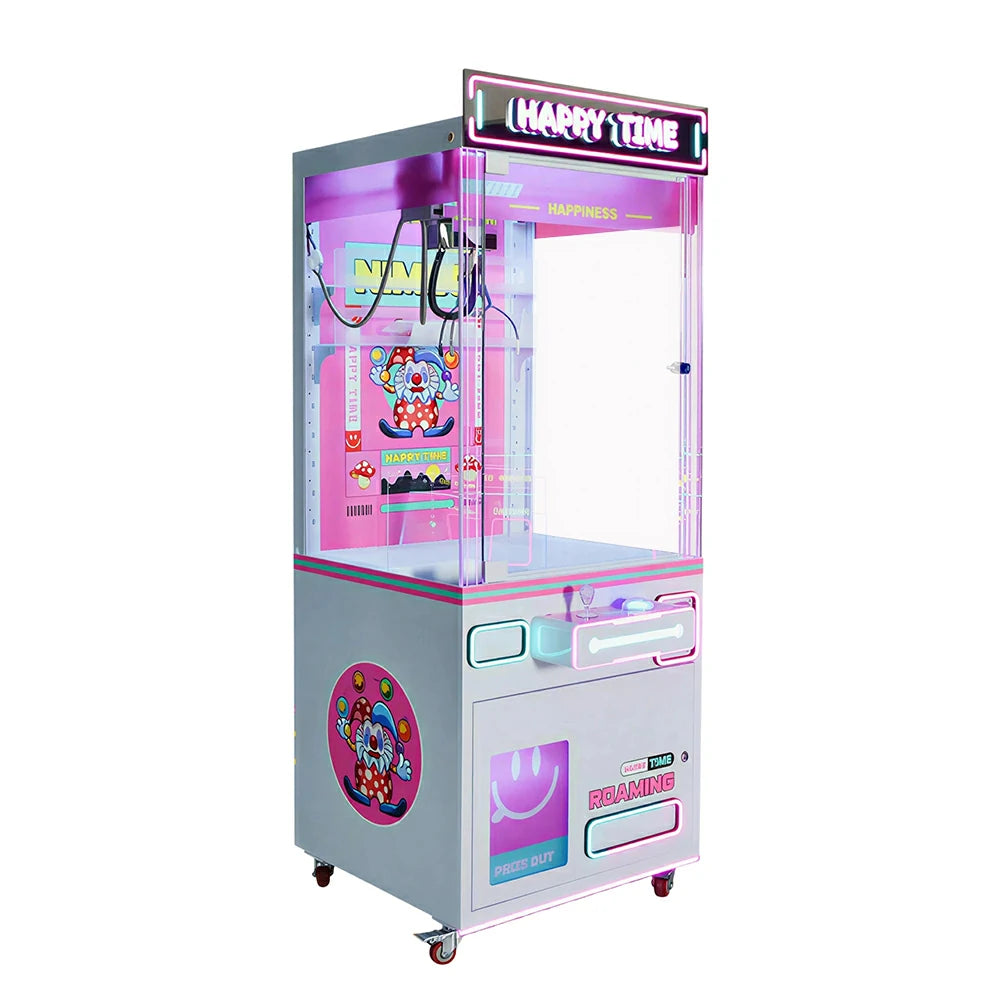 GAMEON Claw Machine - Coin Operated Arcade Prize Game with Joystick Control, Transparent Display & Gift Grabber System for Kids Entertainment Venues - Pink