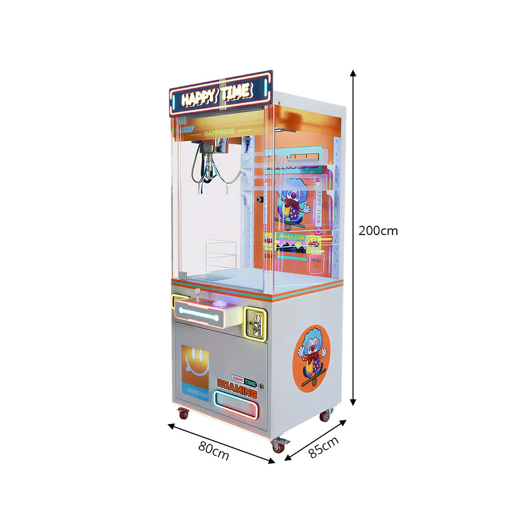 GAMEON Claw Machine - Coin Operated Arcade Prize Game with Joystick Control, Transparent Display & Gift Grabber System for Kids Entertainment Venues - Orange