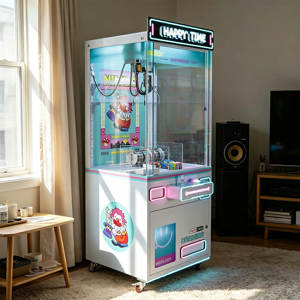 GAMEON Claw Machine - Coin Operated Arcade Prize Game with Joystick Control, Transparent Display & Gift Grabber System for Kids Entertainment Venues - Blue