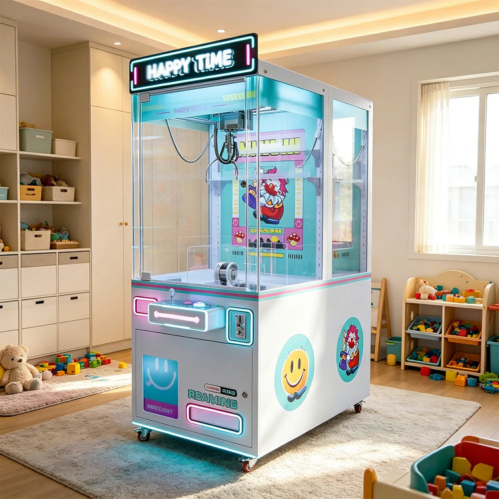 GAMEON Claw Machine - Coin Operated Arcade Prize Game with Joystick Control, Transparent Display & Gift Grabber System for Kids Entertainment Venues - Blue