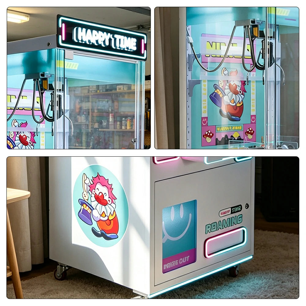 GAMEON Claw Machine - Coin Operated Arcade Prize Game with Joystick Control, Transparent Display & Gift Grabber System for Kids Entertainment Venues - Blue