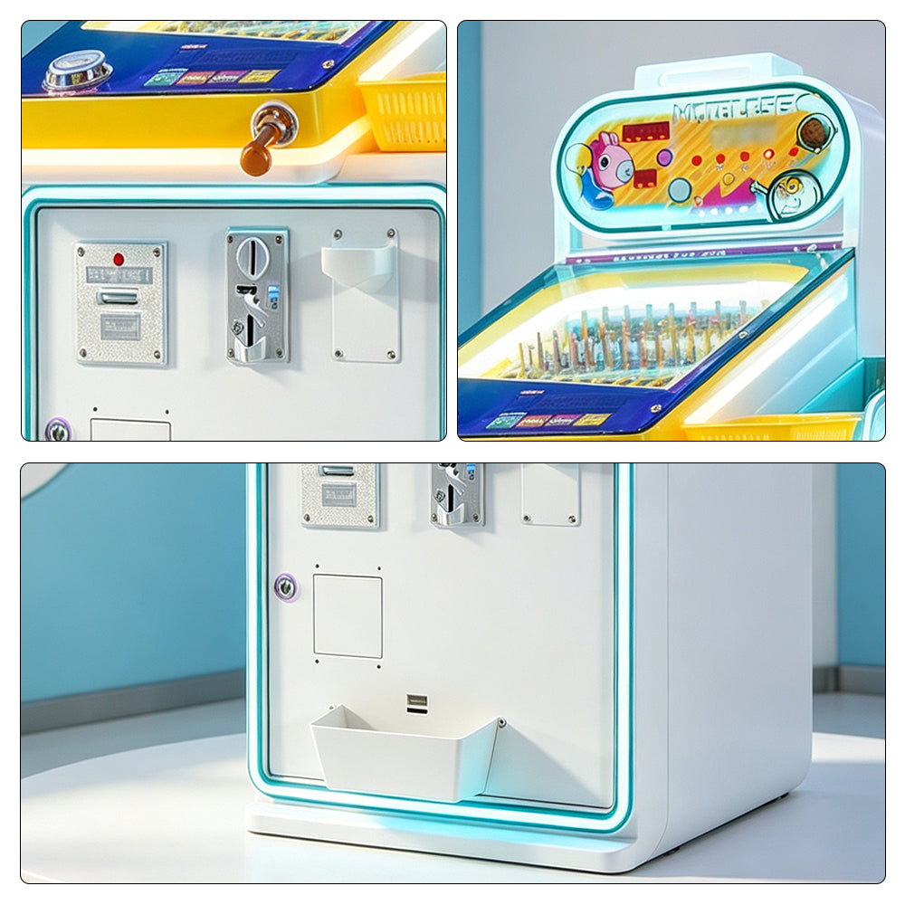 GAMEON Ticket Reward Marble Machine - Coin Operated Arcade Game with Marble Launcher, Ticket Rewards & Interactive Challenge for Kids Entertainment Venues - White