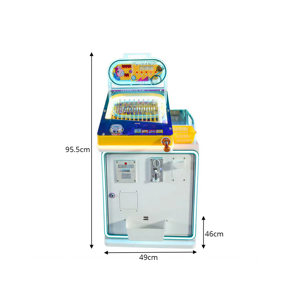 GAMEON Ticket Reward Marble Machine - Coin Operated Arcade Game with Marble Launcher, Ticket Rewards & Interactive Challenge for Kids Entertainment Venues - White