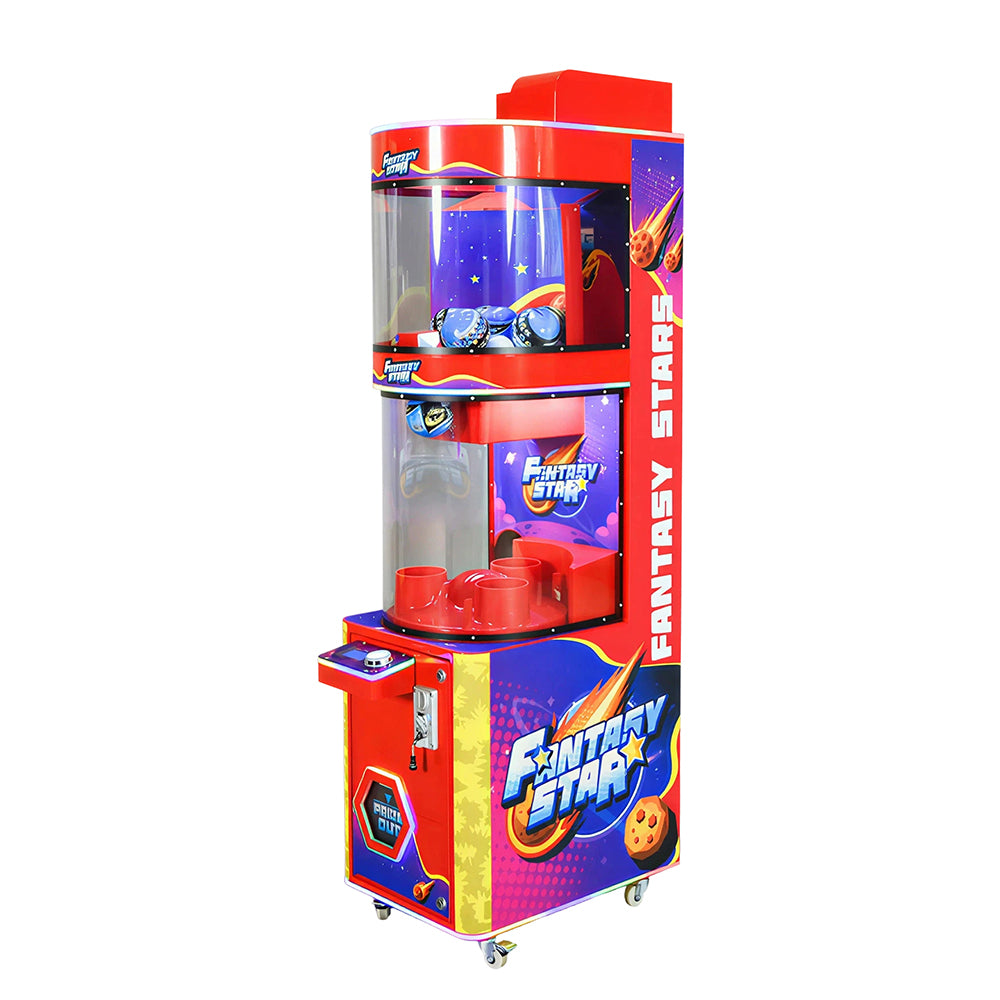 GAMEON Falling Capsule Prize Machine - Coin Operated Arcade Game with Timing Challenge, Capsule Drop Gameplay & Gift Rewards for Kids Entertainment Venues - Red