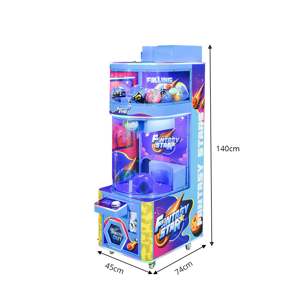 GAMEON Falling Capsule Prize Machine - Coin Operated Arcade Game with Timing Challenge, Capsule Drop Gameplay & Gift Rewards for Kids Entertainment Venues - Blue