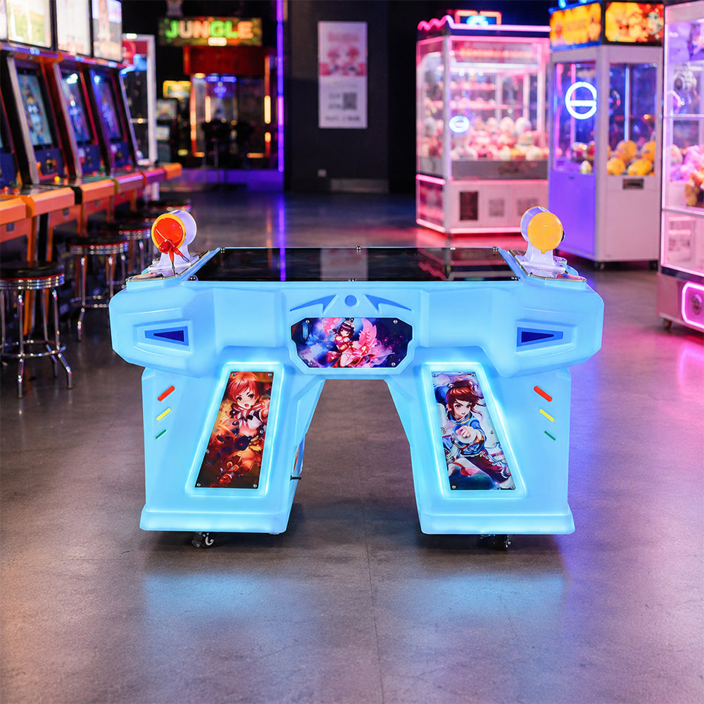 GAMEON Space Fishing Arcade Machine - Interactive Flat Screen Fishing Game with Dual Player Controls, LCD Display & Family Entertainment for Kids Venues - Blue