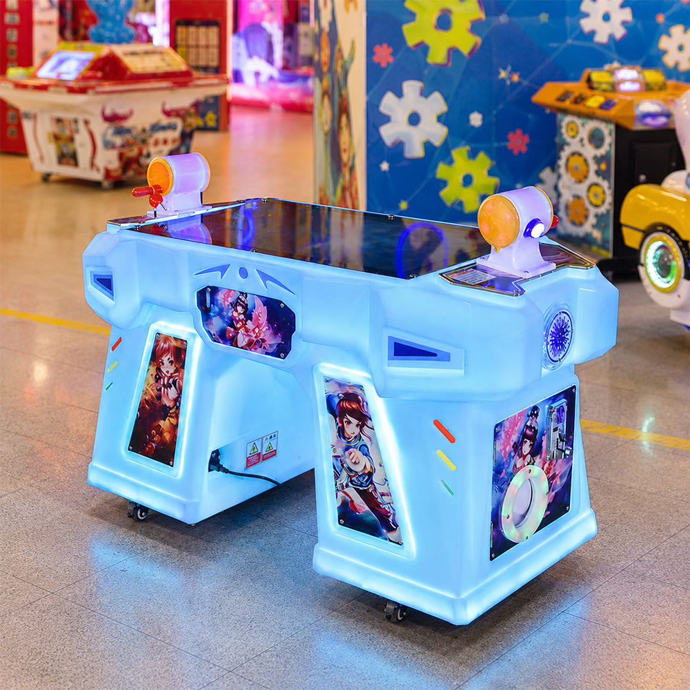 GAMEON Space Fishing Arcade Machine - Interactive Flat Screen Fishing Game with Dual Player Controls, LCD Display & Family Entertainment for Kids Venues - Blue