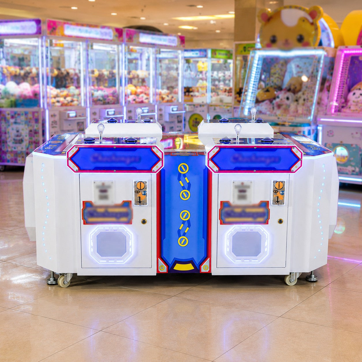 GAMEON Snake Tank Battle Arcade Machine - Four Player Coin Operated Game with Dual Mode Gameplay, LCD Display & Ticket Rewards for Entertainment Venues - White