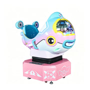 GAMEON Galaxy Battleship Rocking Ride Machine - Coin Operated Kids Arcade Game with Interactive Space Theme & Fun Riding Experience - Pink