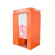 GAMEON Selfie Photo Booth - Smart Beauty Photo Kiosk with Touch Screen, Instant Printing & Interactive Photo Experience for Shopping Malls - Orange