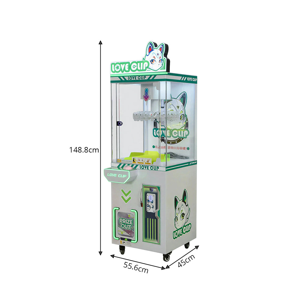 GAMEON Starry Sky Claw Machine - Coin Operated Prize Grabber Arcade Game with Rotating Claw, LED Display & Interactive Gift Catching Experience - White