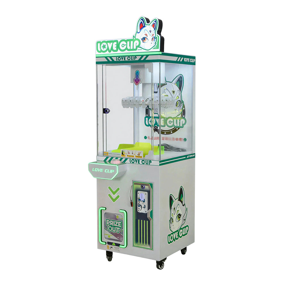 GAMEON Starry Sky Claw Machine - Coin Operated Prize Grabber Arcade Game with Rotating Claw, LED Display & Interactive Gift Catching Experience - White