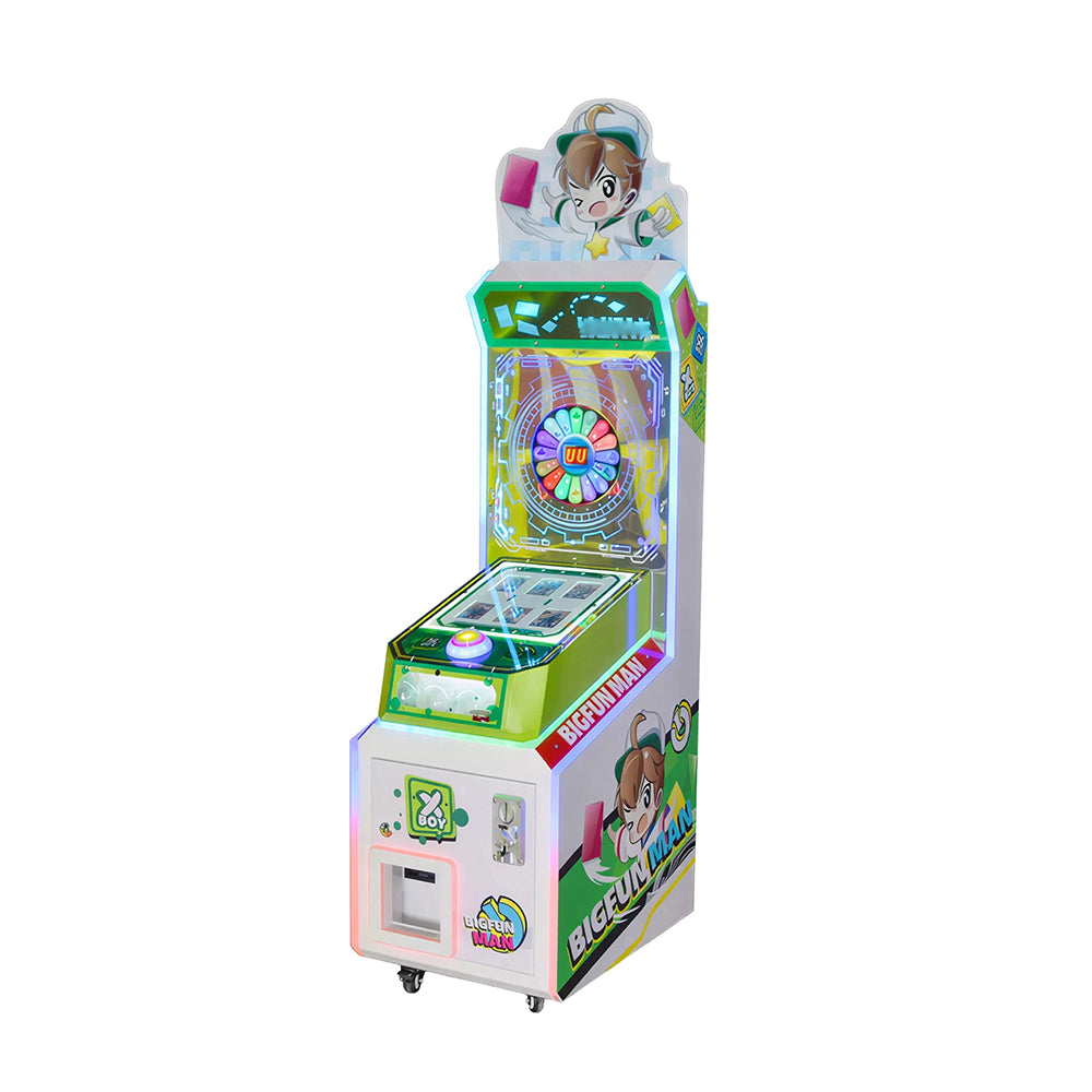 GAMEON Colourful Hero Turntable Arcade Machine - Coin Operated Prize Game with Rotating Light Wheel & Interactive Reward Experience - Green