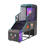 GAMEON Street Basketball Arcade Machine - Coin Operated Shooting Game with 60" LCD Display, PK Challenge & Interactive Basketball Experience - Black