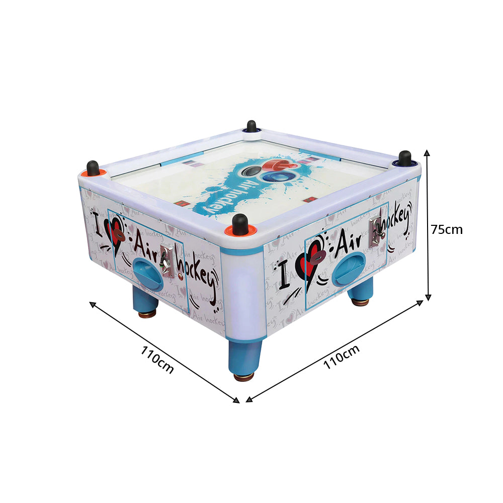 GAMEON Classic Air Hockey Table - Kids Interactive Arcade Game with 4 Player Support, Air Powered Hockey Play & Family Entertainment Experience - White