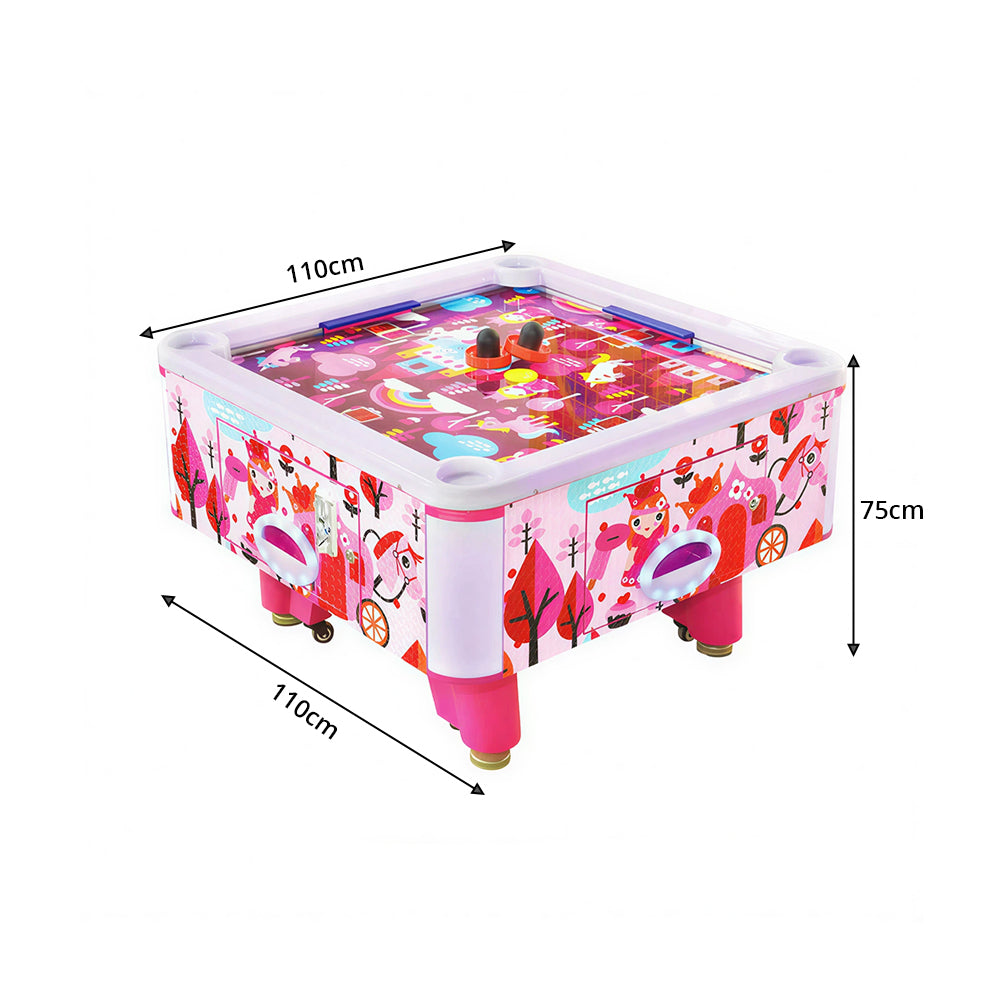 GAMEON Fantasy Forest Air Hockey Table - Kids Interactive Arcade Game with 4 Player Support, Air Powered Hockey Play & Family Entertainment Experience - Pink