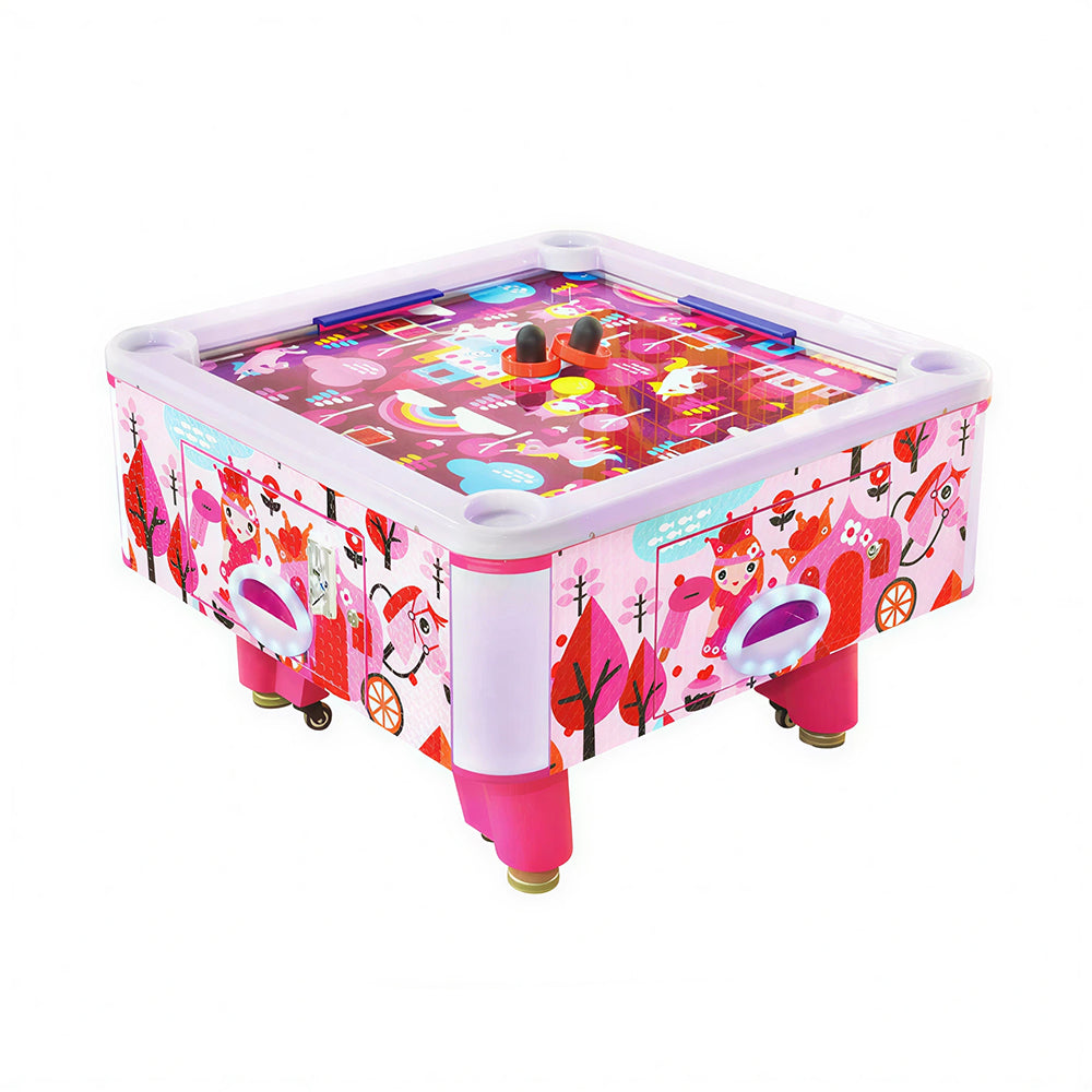 GAMEON Fantasy Forest Air Hockey Table - Kids Interactive Arcade Game with 4 Player Support, Air Powered Hockey Play & Family Entertainment Experience - Pink