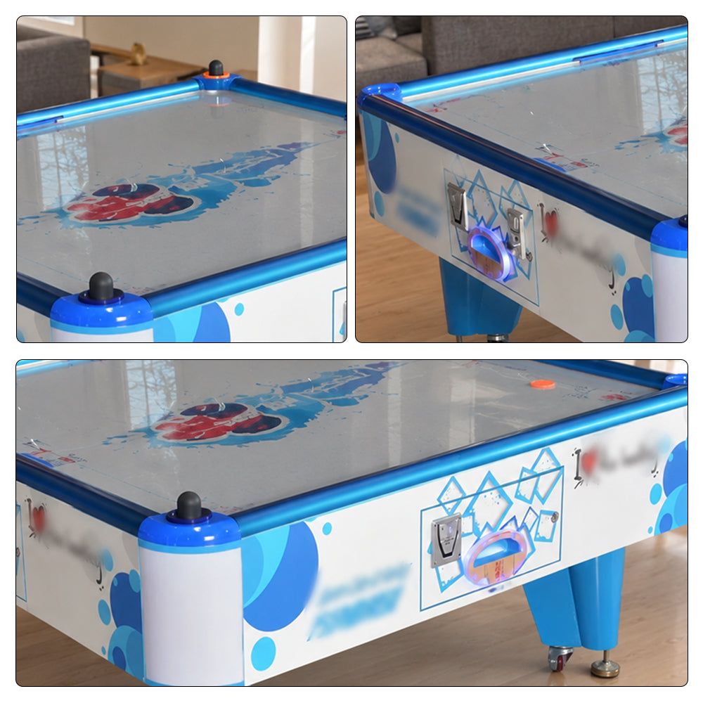 GAMEON Adult Air Hockey Table - Commercial Interactive Arcade Game with 4 Player Support, Air Powered Hockey Play & Entertainment Experience - Blue