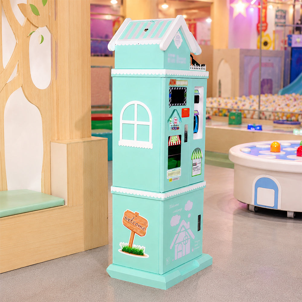 GAMEON House Coin Exchange Machine - Self Service Game Token Dispenser with Banknote Slot, Coin Outlet & Arcade Operation Support - Mint Green
