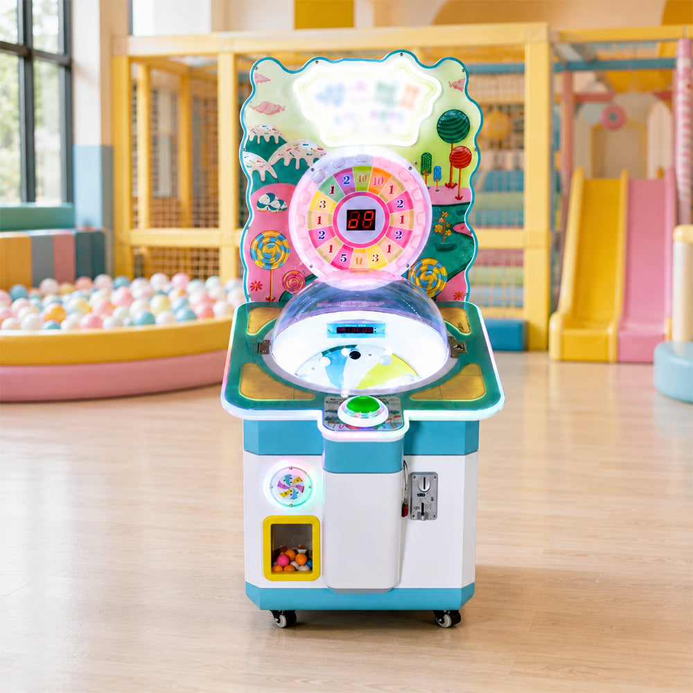 GAMEON Lollipop Prize Machine - Coin Operated Candy Grabber Arcade Game with LED Display, Gift Reward System & Interactive Entertainment Experience - White
