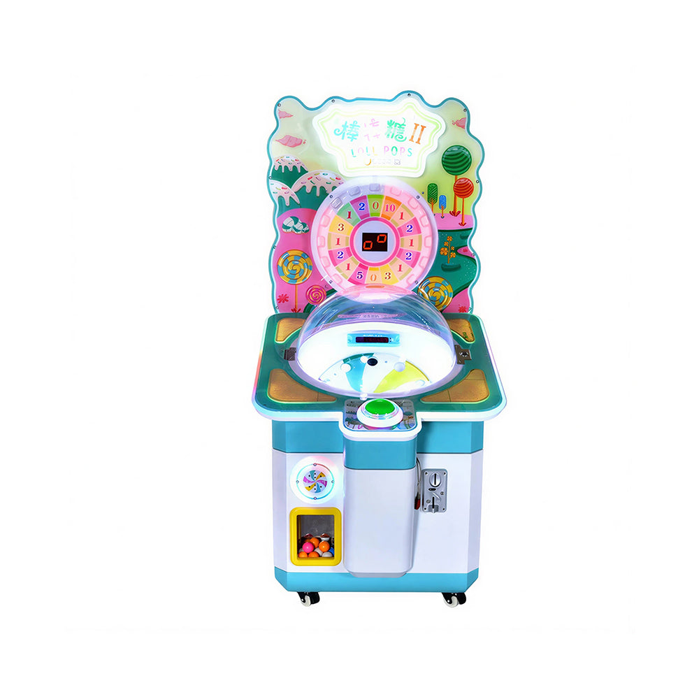 GAMEON Lollipop Prize Machine - Coin Operated Candy Grabber Arcade Game with LED Display, Gift Reward System & Interactive Entertainment Experience - White