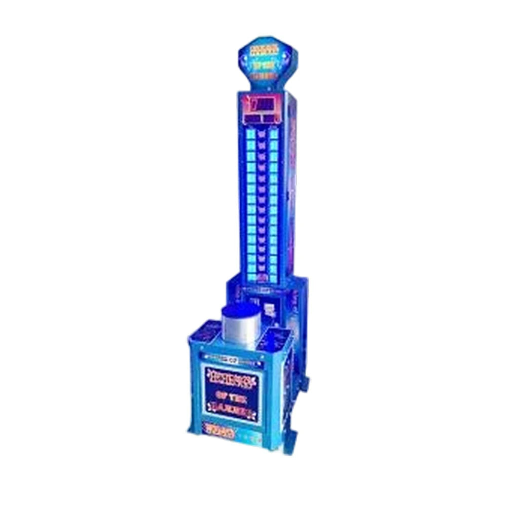 GAMEON Power Hammer Strength Tower Arcade Machine Heavy-Duty Metal Build LED Lighting 250W Power Competitive Impact Tester Game - Blue