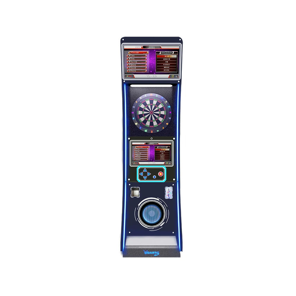 GAMEON Electronic Dart Arcade Machine Flagship Edition Aluminum & Nylon Build 15.5-Inch HD Screen LED Target Board Online Battle Connectivity - Black