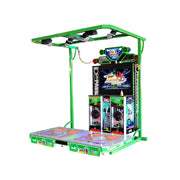 GAMEON Full-Body Dance Arcade Machine 42" HD Screen Music Rhythm Game LED Lights Stereo Sound System - Green