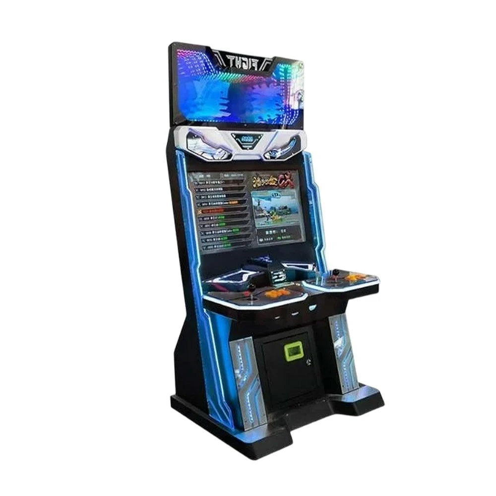 GAMEON KOF Arcade Machine 32-Inch HD Screen Metal & Acrylic Cabinet 4300+ Built-In Games Plug-and-Play Two-Player Retro Gaming Console - Blue