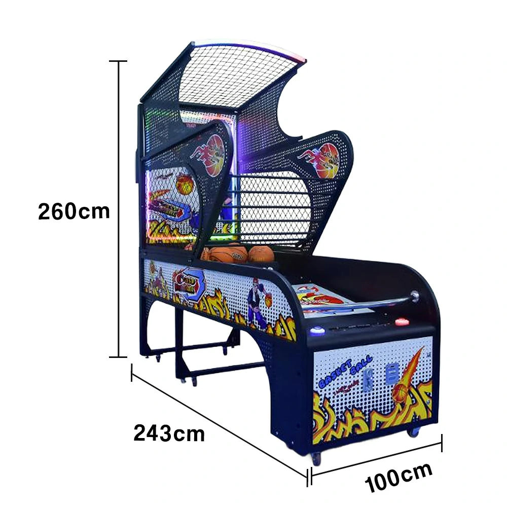 GAMEON Luxury Basketball Arcade Machine Metal Hoop Triple LED Scoring Display Automatic Ball Return Durable Structure - Deluxe
