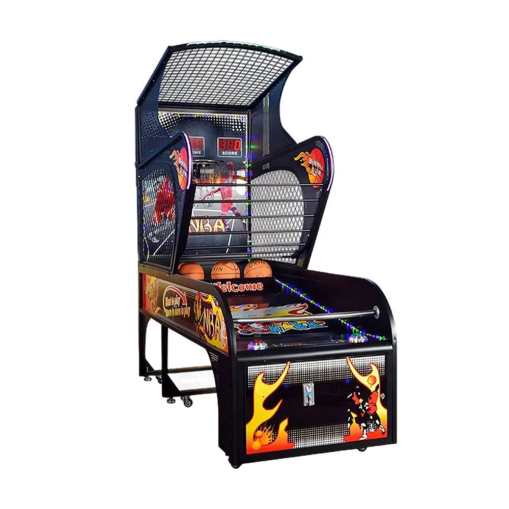 GAMEON Luxury Basketball Arcade Machine Metal Hoop Triple LED Scoring Display Automatic Ball Return Durable Structure - Deluxe