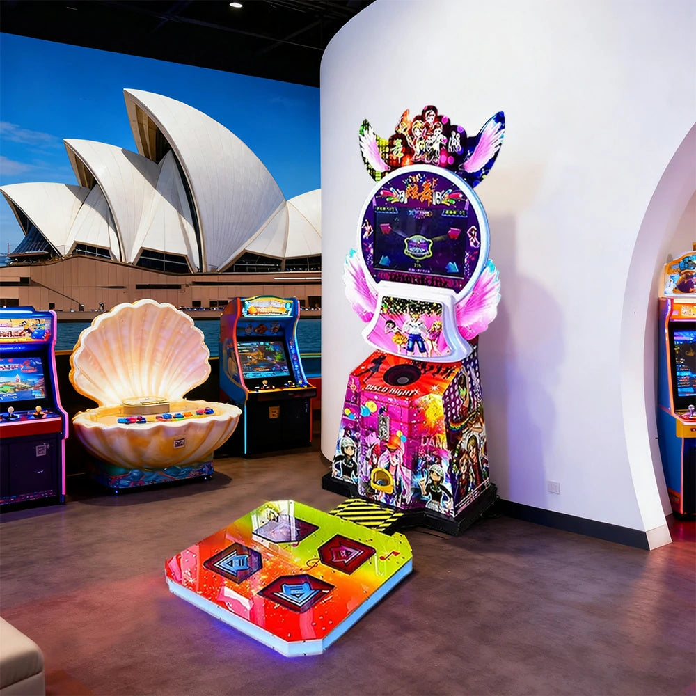 GAMEON Kids Dance Arcade Machine Cute Design LED Lights Music Rhythm Game - Standard