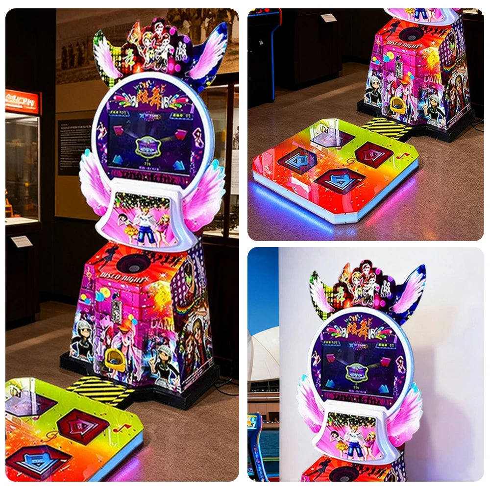 GAMEON Kids Dance Arcade Machine Cute Design LED Lights Music Rhythm Game - Standard