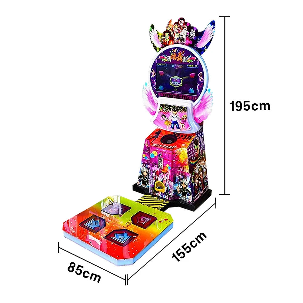 GAMEON Kids Dance Arcade Machine Cute Design LED Lights Music Rhythm Game - Standard