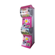 GAMEON Double Layer Capsule Vending Machine Coin Operated Gacha Toy Dispenser ABS Structure Smooth Dual-Compartment Design - Pink