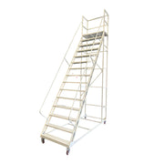 GROVIA 350cm Platform Height  14-step Ladder With Wheels Warehouse Staircase