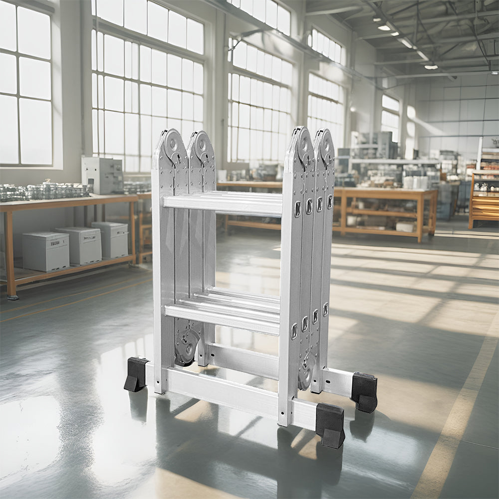 GROVIA 242-592cm Portable Multifunctional Aluminum Folding Ladder